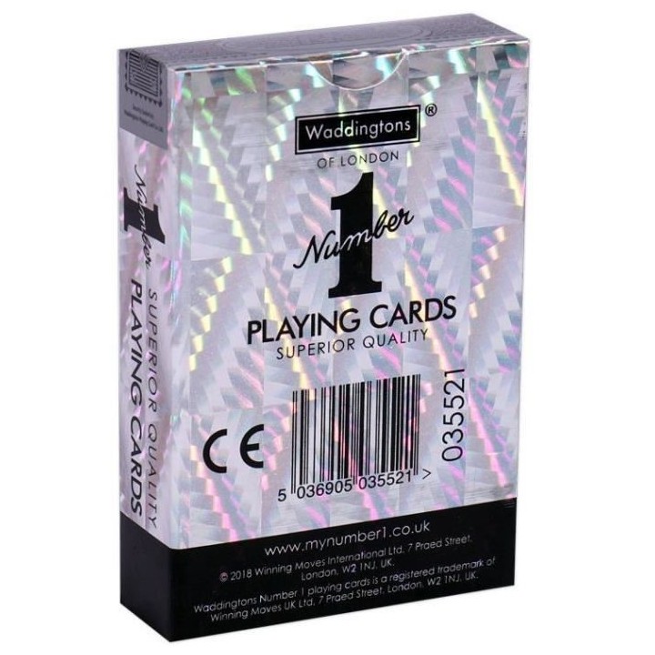 WINNING MOVES Jeu de 54 cartes Argent