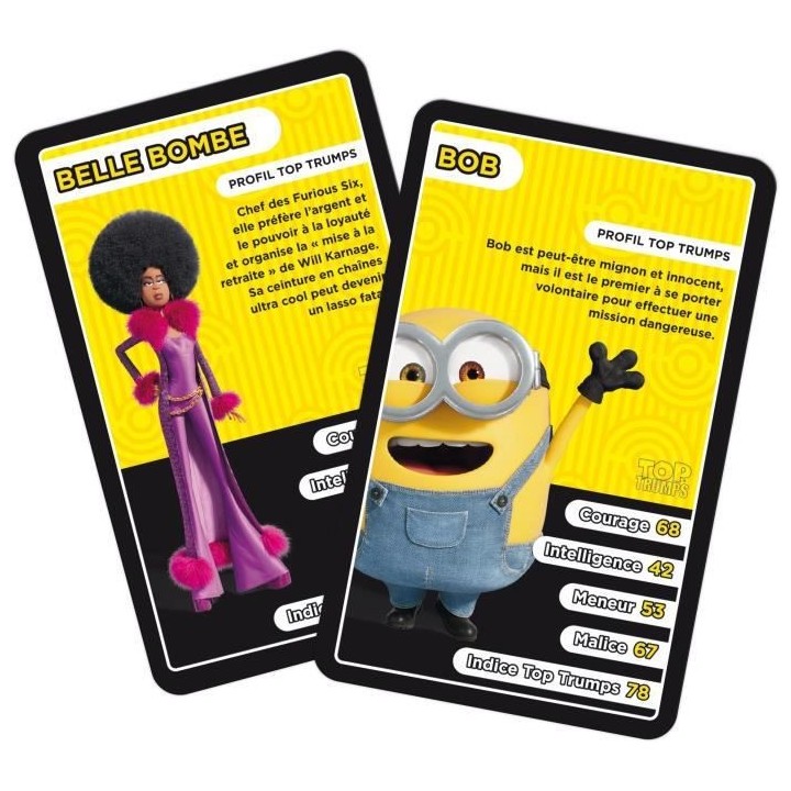 LES MINIONS 2 Jeu de cartes Top Trumps