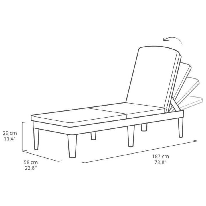 Allibert by KETER – Jaipur – bain de soleil – en résine imitati