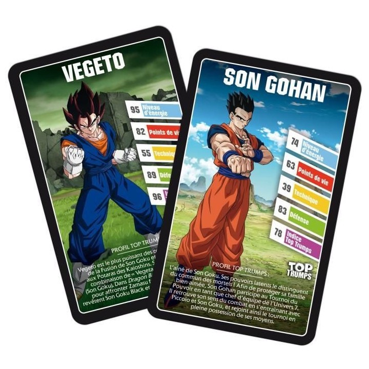 DRAGON BALL SUPER Jeu de cartes Top Trumps