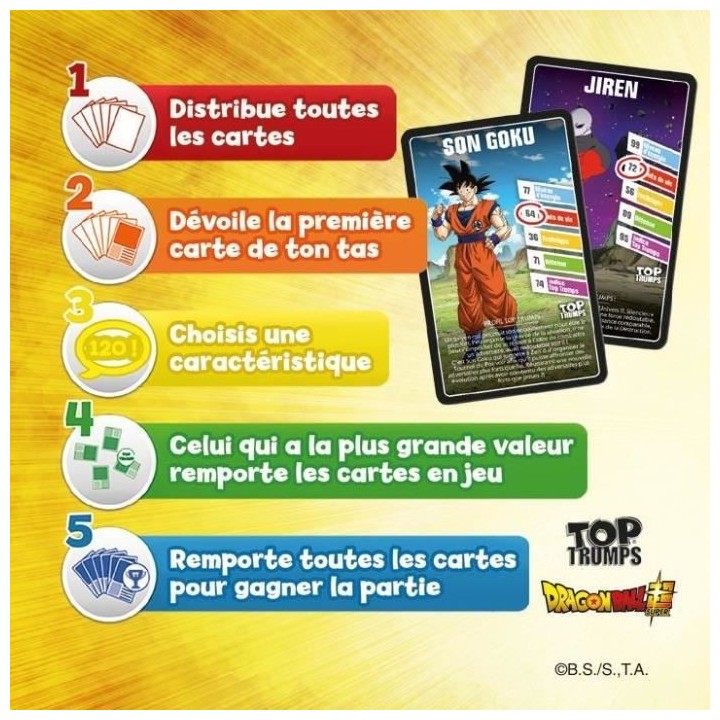 DRAGON BALL SUPER Jeu de cartes Top Trumps