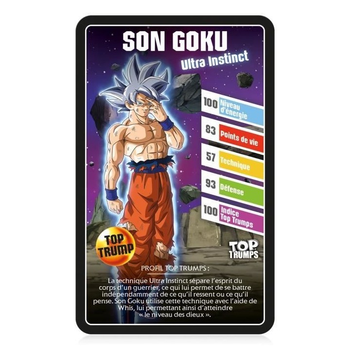 DRAGON BALL SUPER Jeu de cartes Top Trumps