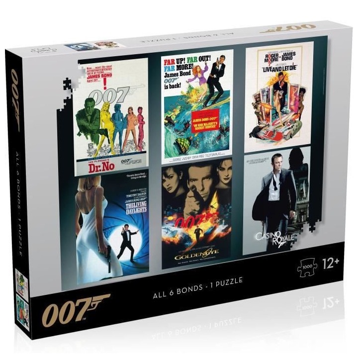 JAMES BOND Puzzle Acteurs Iconiques 1000 pieces