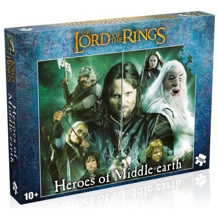 LE SEIGNEUR DES ANNEAUX Puzzle Les Héros de la Terre du Milieu 1000 p
