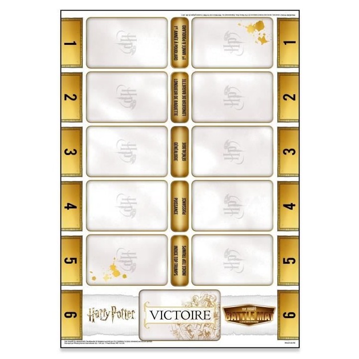 HARRY POTTER Jeu de cartes Top Trumps Battle Mat