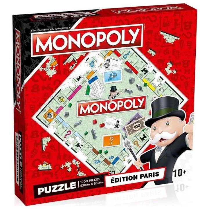 WINNING MOVES Puzzle Monopoly Classique Paris 1000 pieces