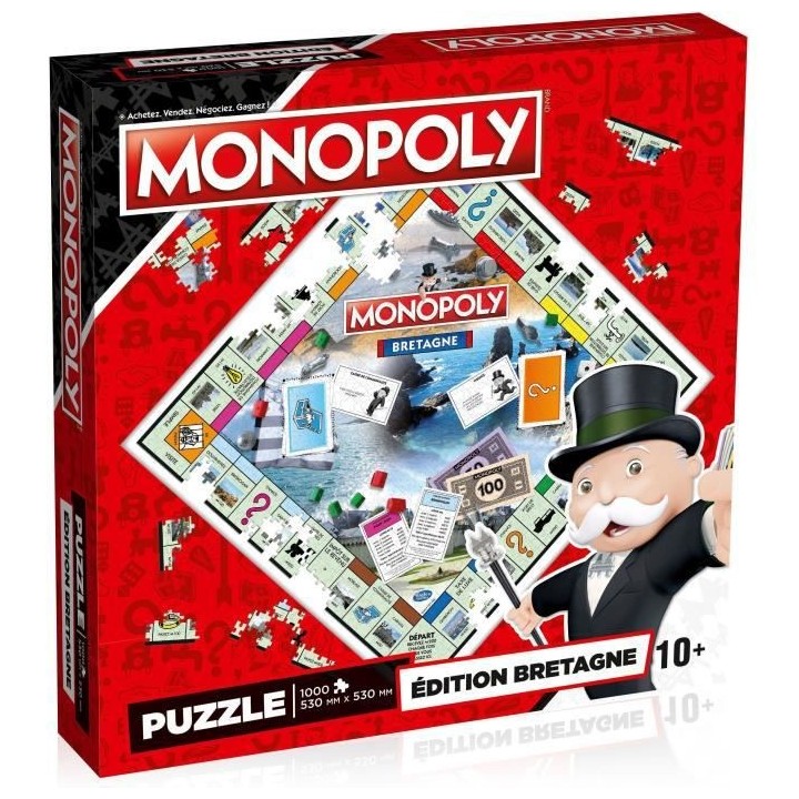 WINNING MOVES Puzzle Monopoly Bretagne 1000 pieces