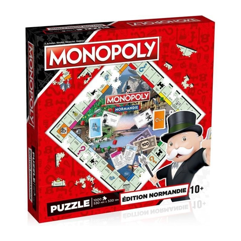 WINNING MOVES Puzzle Monopoly Normandie 1000 pieces