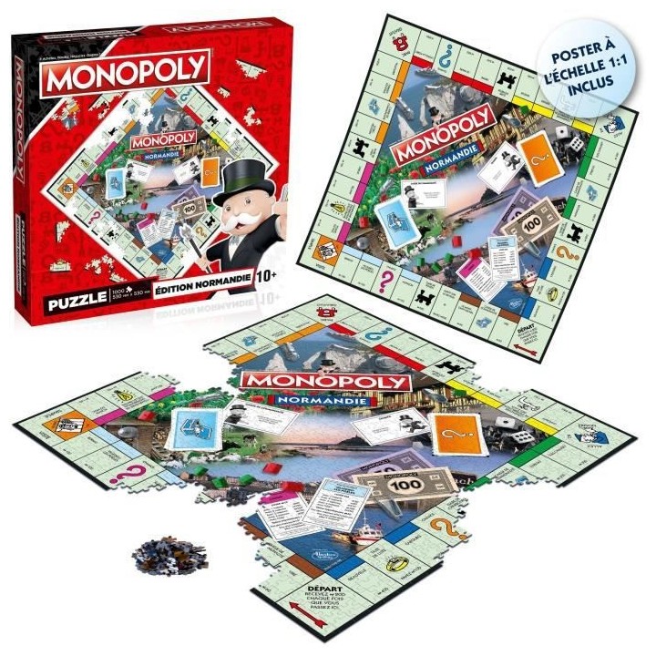 WINNING MOVES Puzzle Monopoly Normandie 1000 pieces