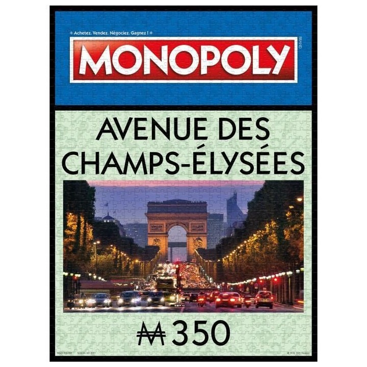 WINNING MOVES Puzzle Monopoly Avenue des Champs-Élysées 1000 pieces