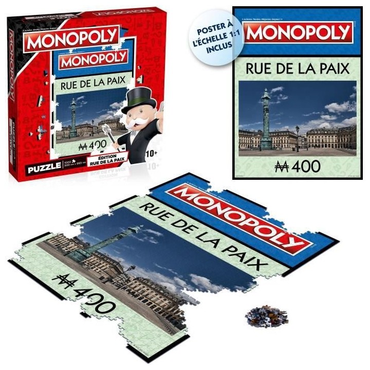 WINNING MOVES Puzzle Monopoly Rue de la Paix 1000 pieces