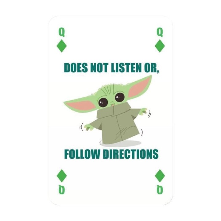 WINNING MOVES - Jeu De 54 Cartes Grogu - The Mandalorian