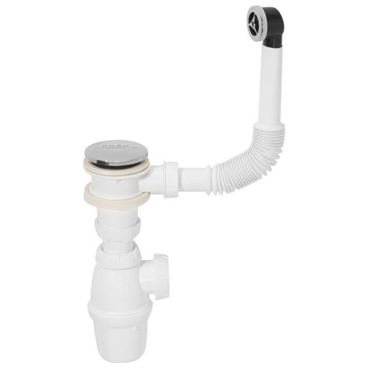 WIRQUIN Ensemble de lavabo Quick Clac chromé avec trop plein