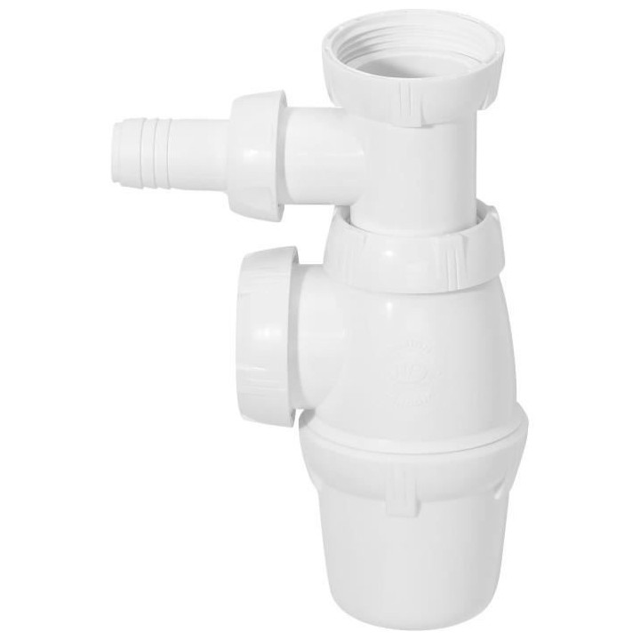 WIRQUIN Siphon d'évier - Réglable en hauteur - Avec prise machine a