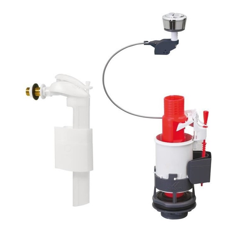 WIRQUIN Mécanisme de WC MW² - Economiseur d'eau a câble double bout