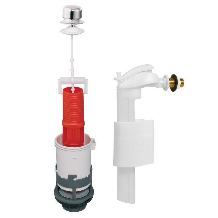 WIRQUIN Mécanisme de WC tirette MX90 + Robinet flotteur latéral F91