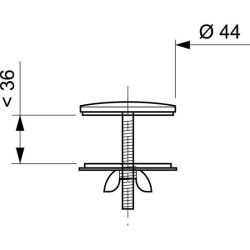 WIRQUIN Cache trou - Laiton chromé - Ø 43 mm