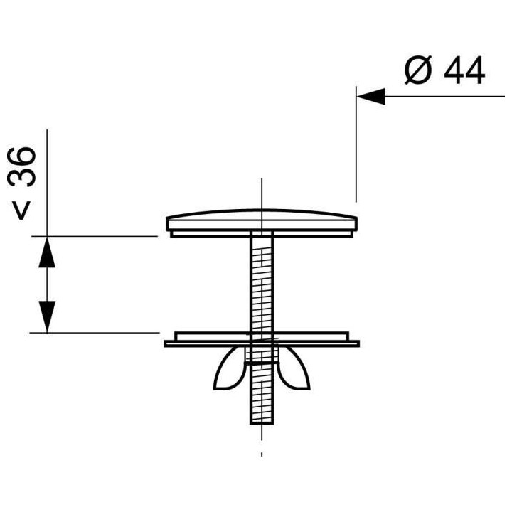 WIRQUIN Cache trou - Laiton chromé - Ø 43 mm