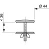 WIRQUIN Cache trou - Laiton chromé - Ø 43 mm