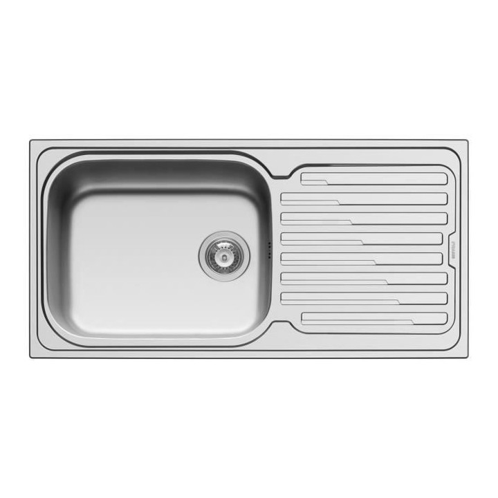 NORD INOX Evier de cuisine Amaplus a encastrer 1 grand bac + 1 égoutt