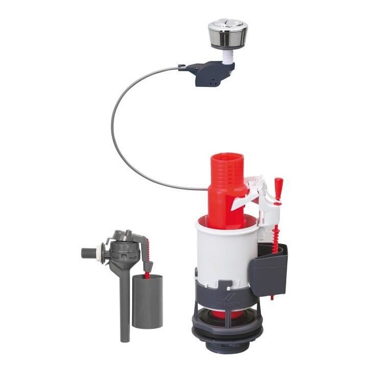 WIRQUIN Mécanisme de WC 3/6 laiton a câble + Robinet flotteur latér