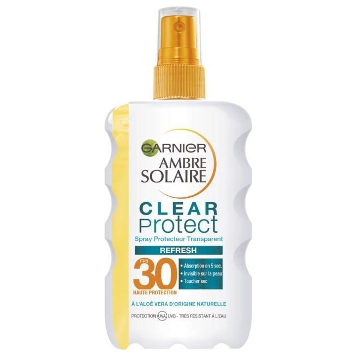 Spray Protecteur Clear Protect GARNIER Ambre Solaire FPS30 - 200 ml