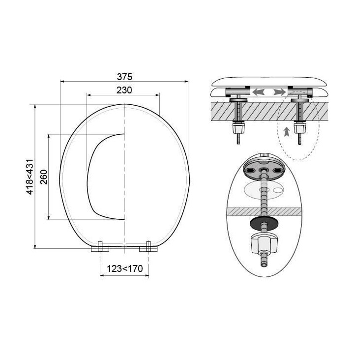 Abattant wc vintage Van