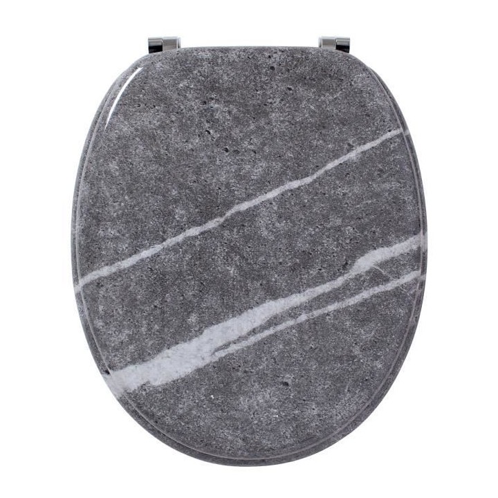 WIRQUIN Abattant Trendy Line Effet Marbre - Bois compresse - Charniere