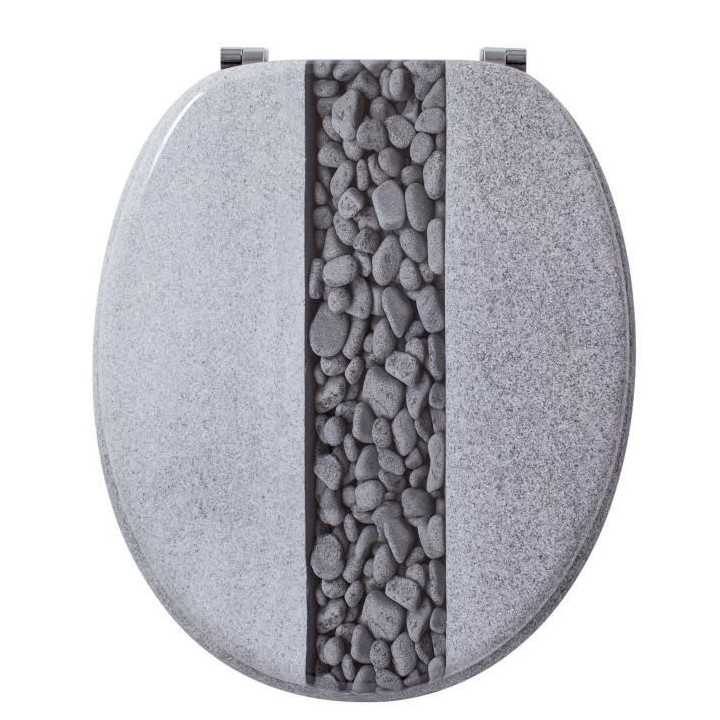 WIRQUIN Abattant Trendy Line Pierre - Bois compresse - Charniere inox