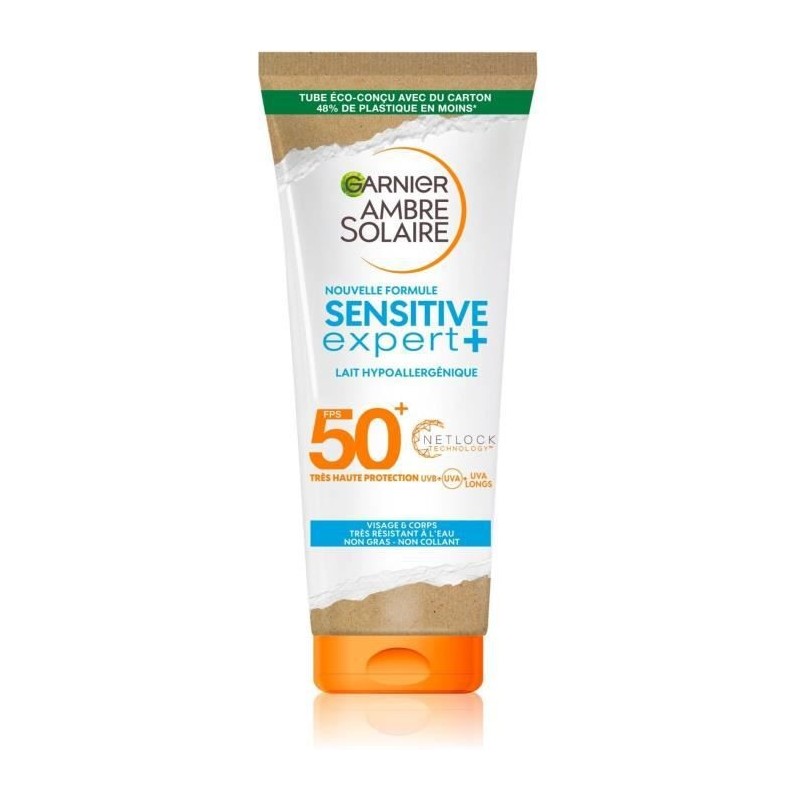 Lait Ambre Solaire Sensitive Expert+ GARNIER FPS50+ - 200 ml