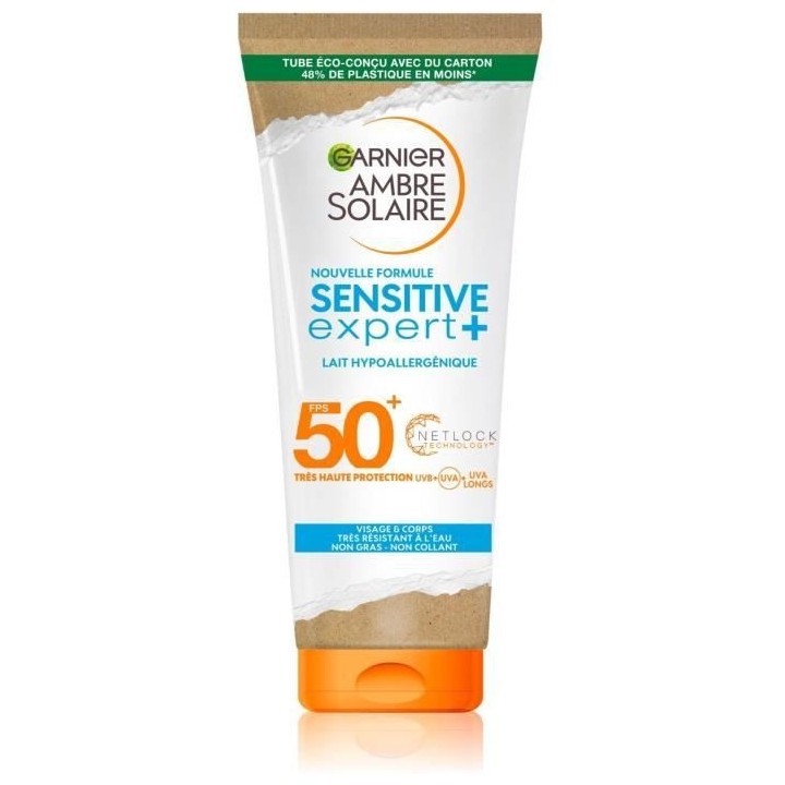 Lait Ambre Solaire Sensitive Expert+ GARNIER FPS50+ - 200 ml