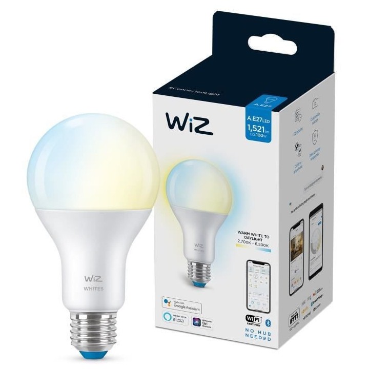 WiZ Ampoule connectée Blanc variable E27 100W