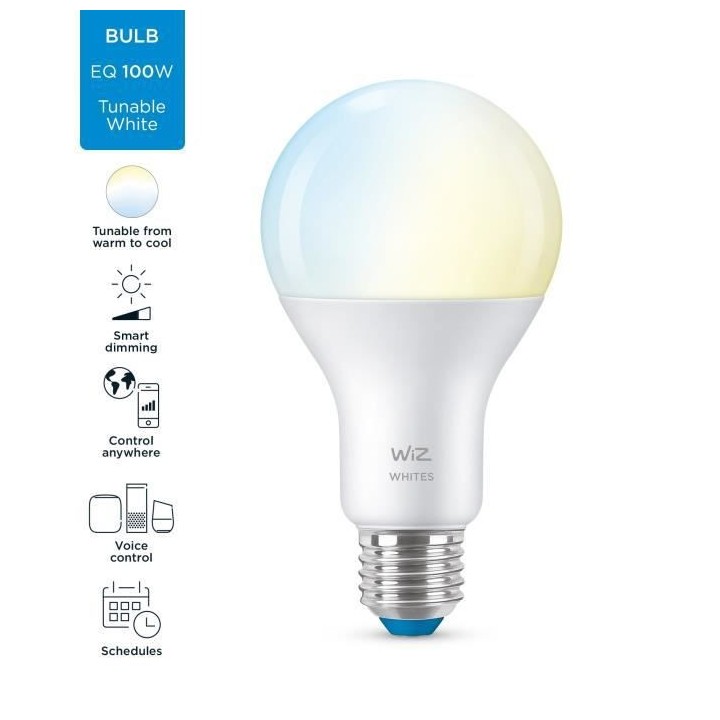 WiZ Ampoule connectée Blanc variable E27 100W