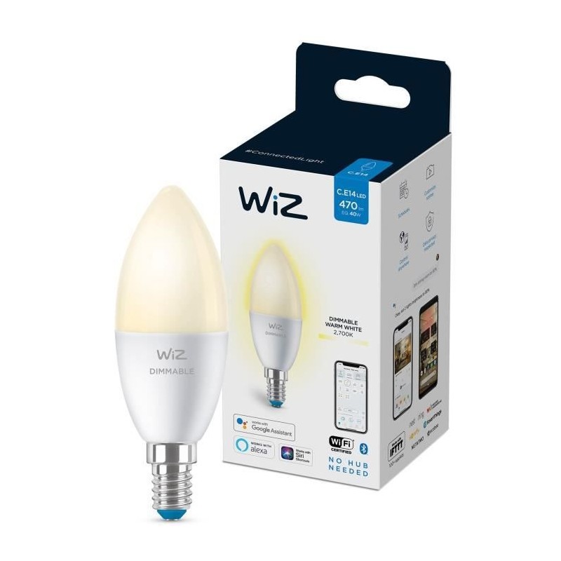 WiZ Ampoule connectée flamme Intensité variable E14 40W