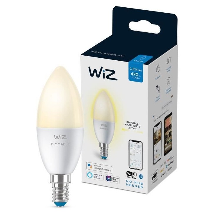 WiZ Ampoule connectée flamme Intensité variable E14 40W