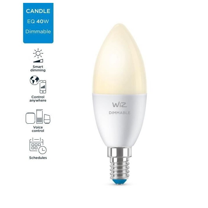 WiZ Ampoule connectée flamme Intensité variable E14 40W