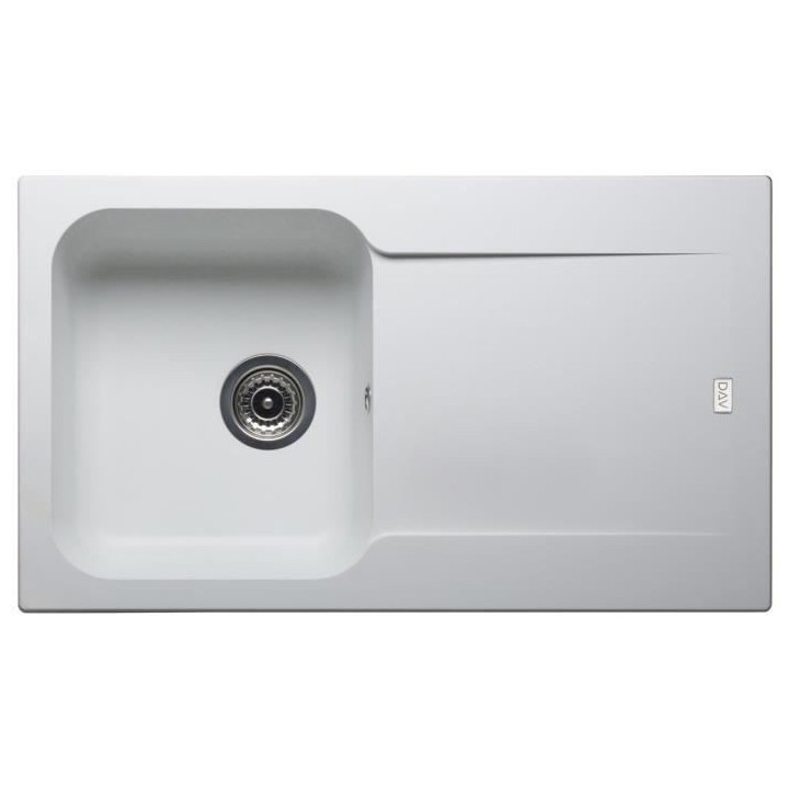 NORD INOX Evier cuisine a encastrer 1 bac + 1 égouttoir + bonde et si