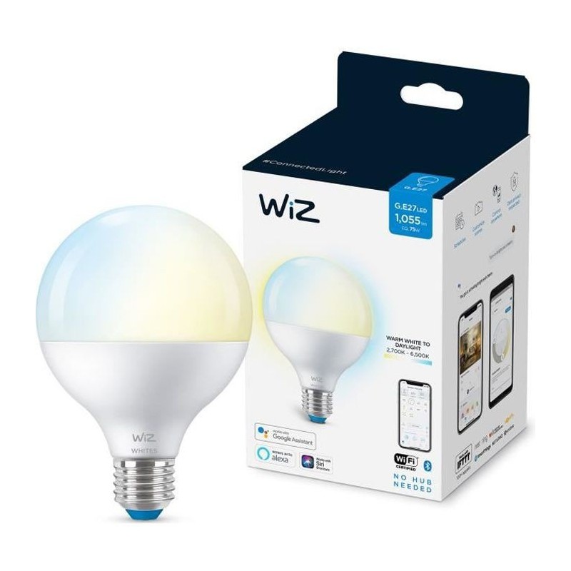 WiZ Ampoule connectée Globe 120 Blanc variable E27 75W