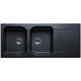 NORD INOX Evier cuisine a encastrer 2 bacs + 1 égouttoir + bonde et s