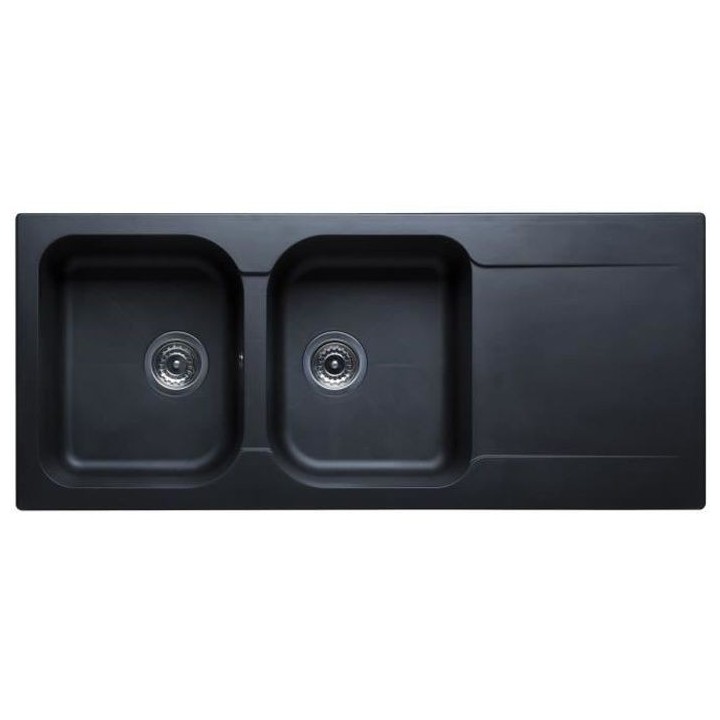 NORD INOX Evier cuisine a encastrer 2 bacs + 1 égouttoir + bonde et s