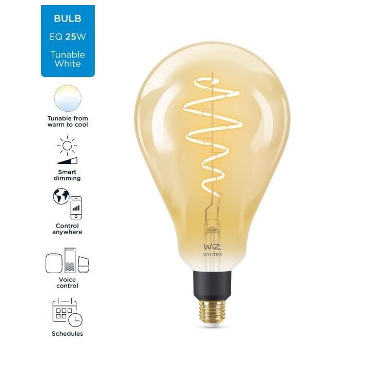 WiZ Ampoule connectée Filament vintage Blanc variable E27 25W