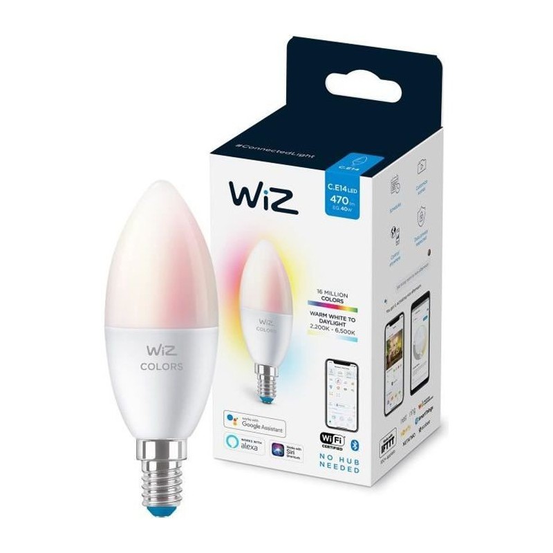 WiZ Ampoule connectée couleur Flamme E14 40W