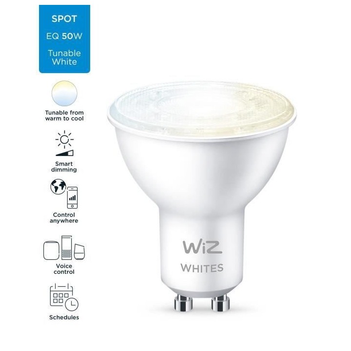 WiZ Ampoule connectée Blanc variable GU10 50W