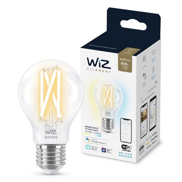 WiZ Ampoule connectée Blanc variable E27 60W