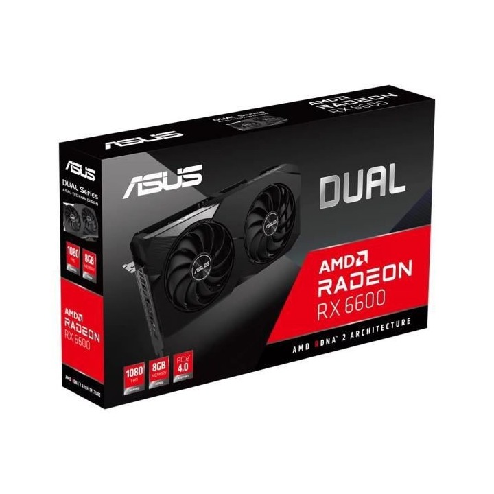 Carte Graphique - ASUS - DUAL-RX6600-8G - (90YV0GP0-M0NA00)