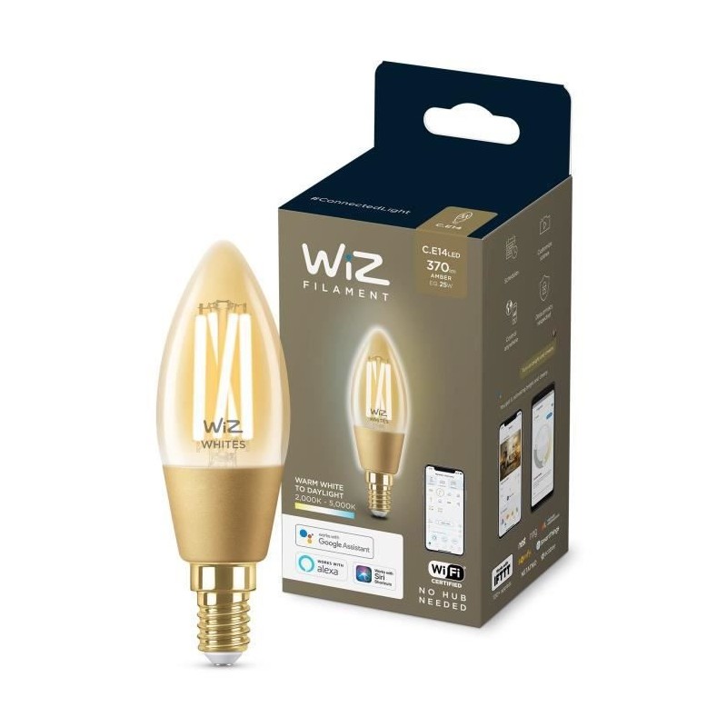 WiZ Ampoule connectée flamme Blanc variable E14 25W