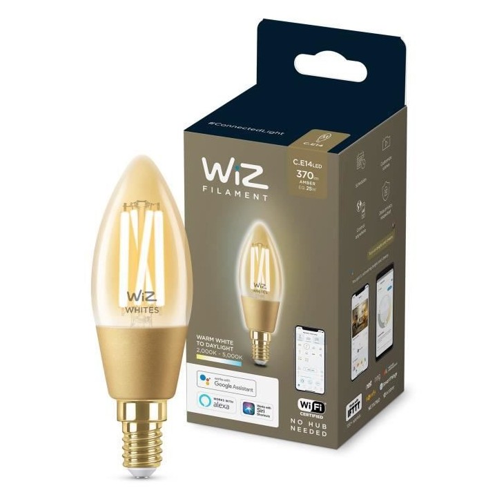 WiZ Ampoule connectée flamme Blanc variable E14 25W