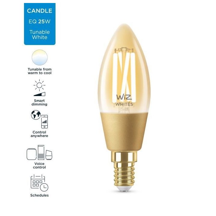 WiZ Ampoule connectée flamme Blanc variable E14 25W