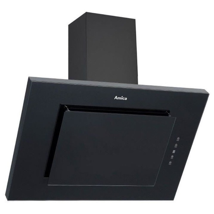 Hotte inclinée AMICA AH4429 - L90cm - 600m3 - 69 dB - 5 boutons - Noi