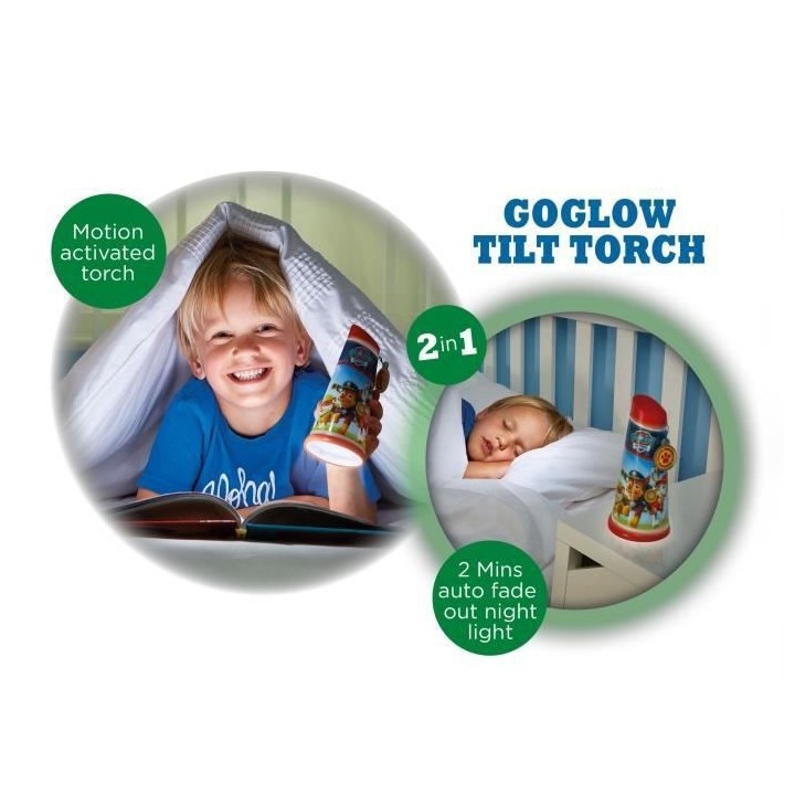 PAT PATROUILLE Lampe Torche et Veilleuse 2-en-1 GoGlow